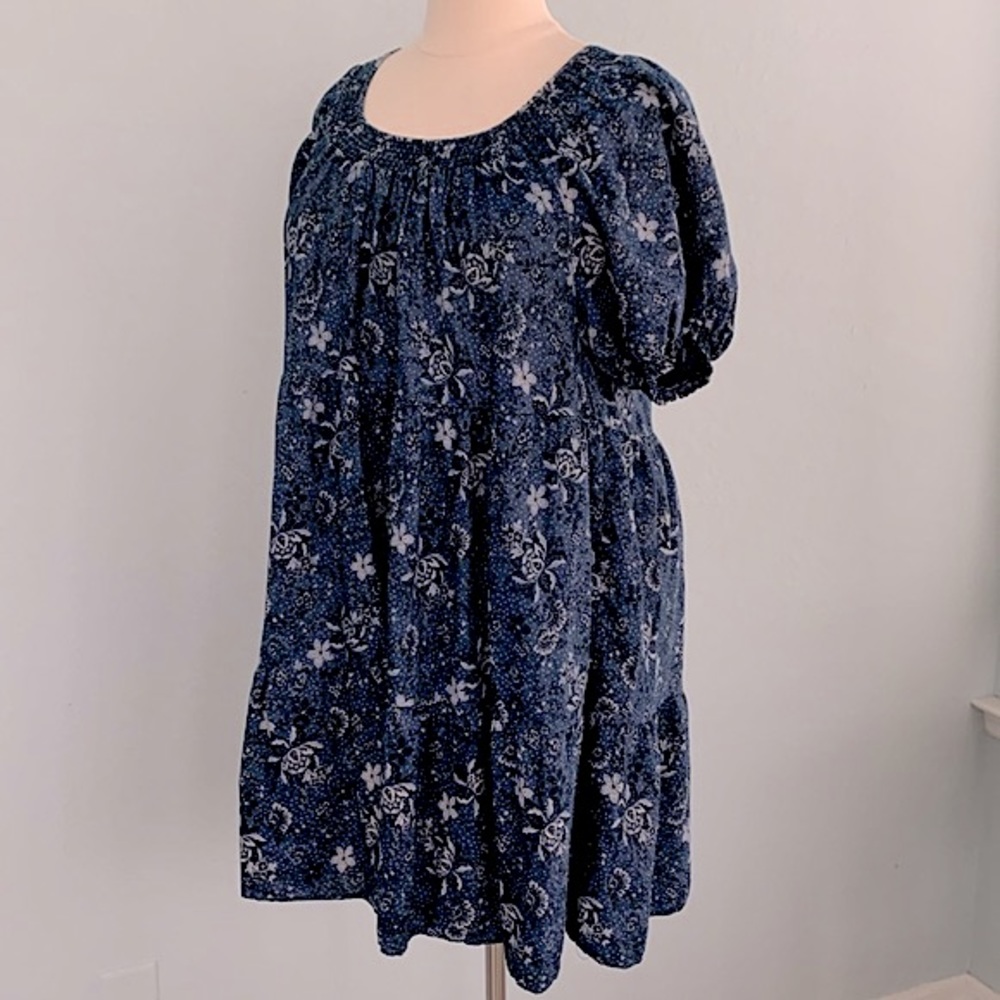 Torrid Chambray Puff Sleeve Smocked Dress - Picture 7 of 14